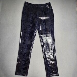 Jenniferle Pants Women's XL 32x30 Black Blue Croc Reptile Kylie Jenner Celebrity